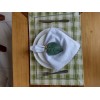 PORTA GUARDANAPO COM ARGOLA FORMATO EM FOLHA VERDE 