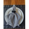 GUARDANAPO PARA MESA AMERICANA  LISTRADO PRETO E BRANCO.