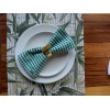 GUARDANAPO PARA MESA AMERICANA  XADREZ VERDE E BRANCO 
