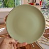 PRATO DE SOBREMESA PORCELANA  VERDE