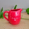CONJUNTO PRATO DE SOBREMESA LEITEIRA E CANECA DE PORCELANA LAMOUR