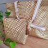 CONJUNTO BOLSA TELA DE NYLON DOURADA 