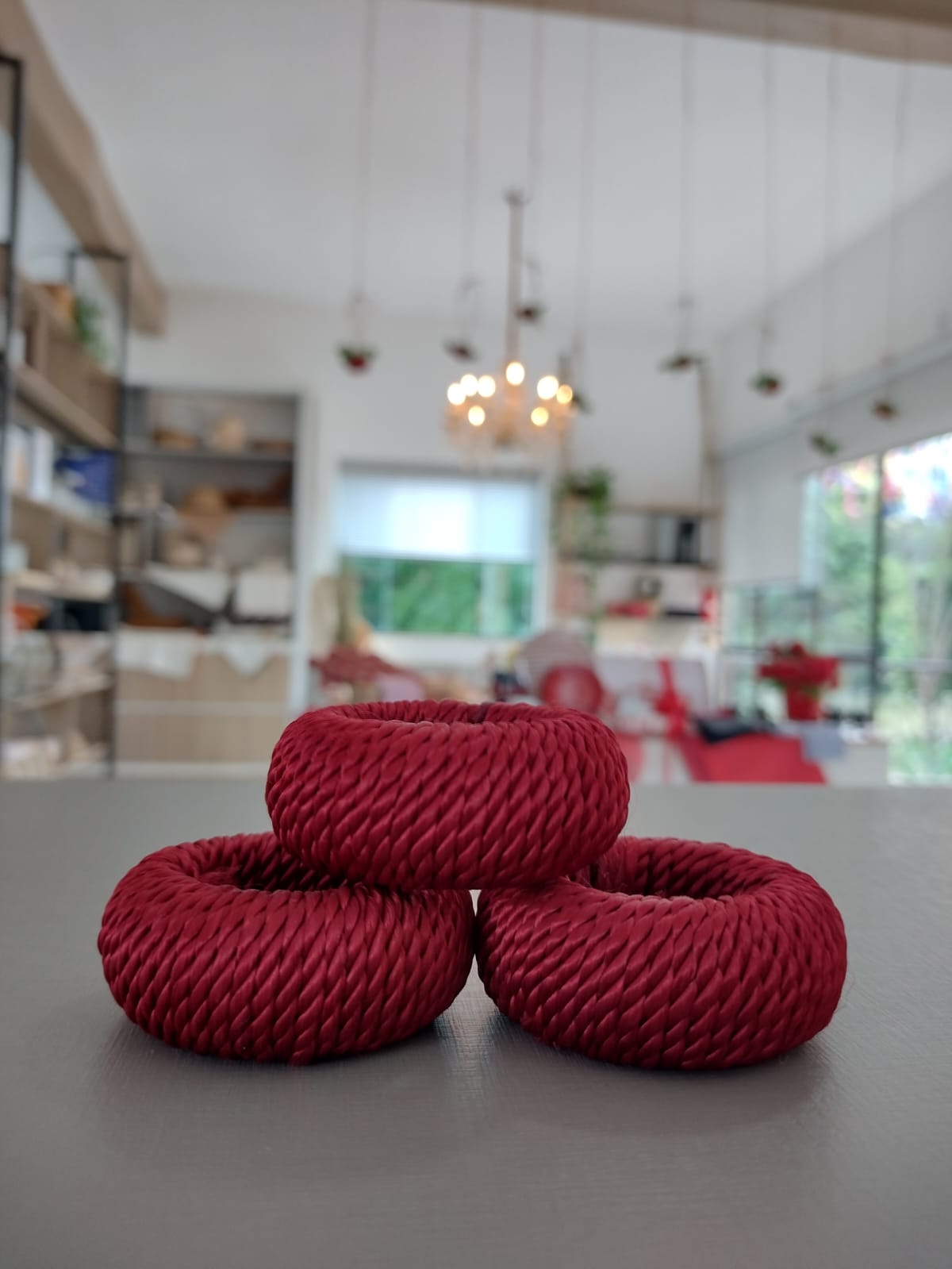 ANEL VERMELHO PORTA GUARDANAPO