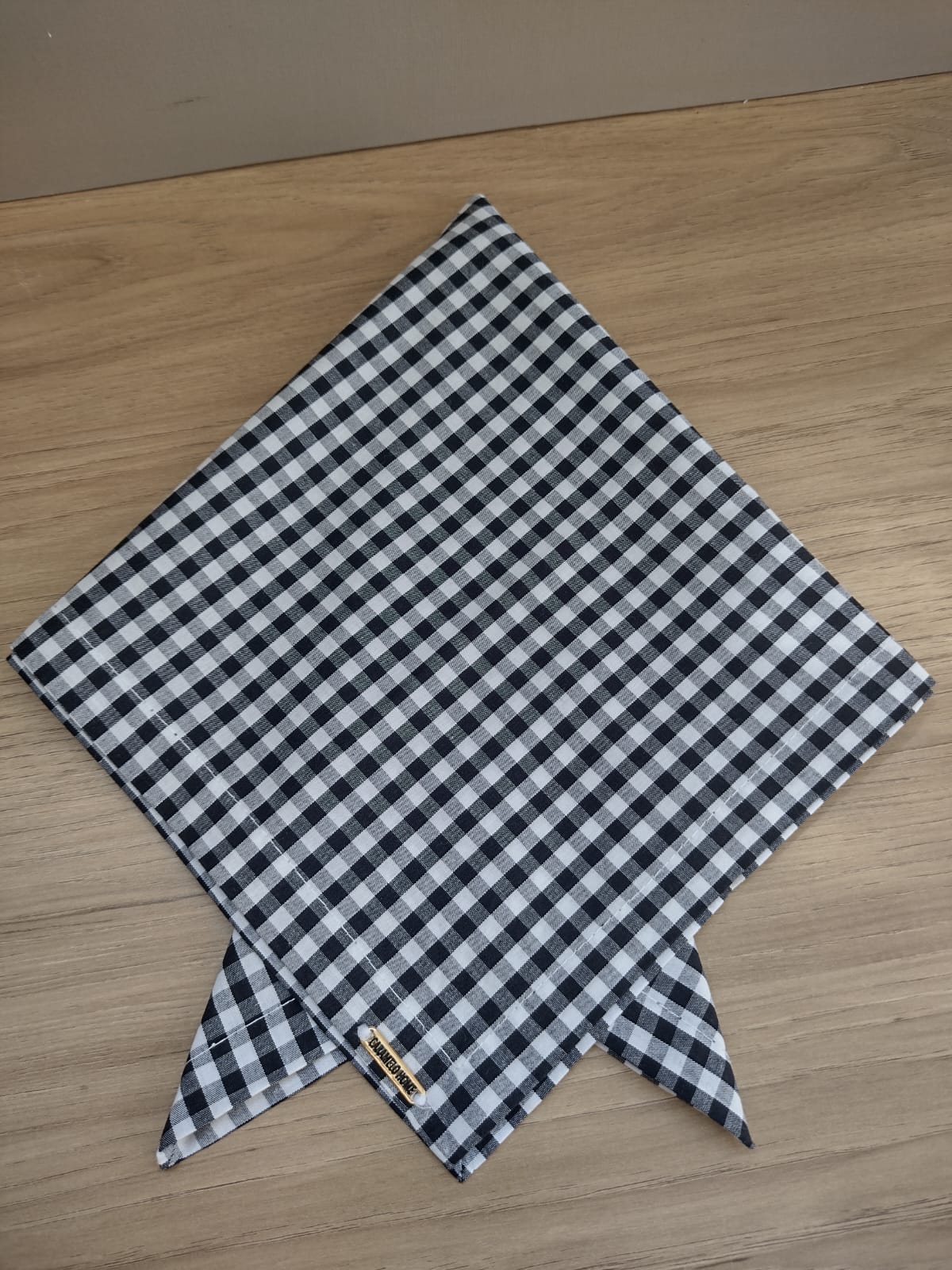 GUARDANAPO PARA MESA AMERICANA  XADREZ PRETO E BRANCO