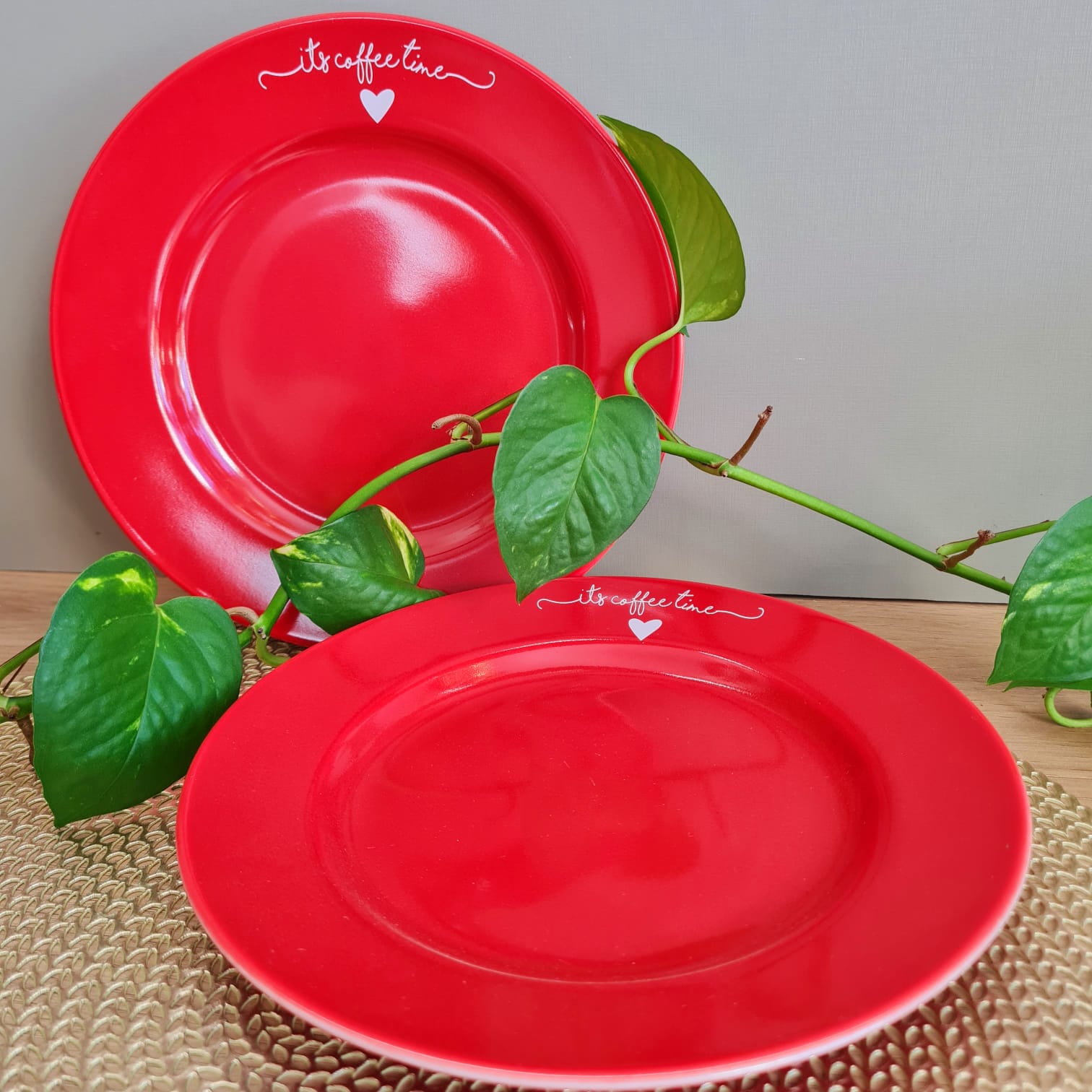 PRATO DE SOBREMESA LAMOUR VERMELHO