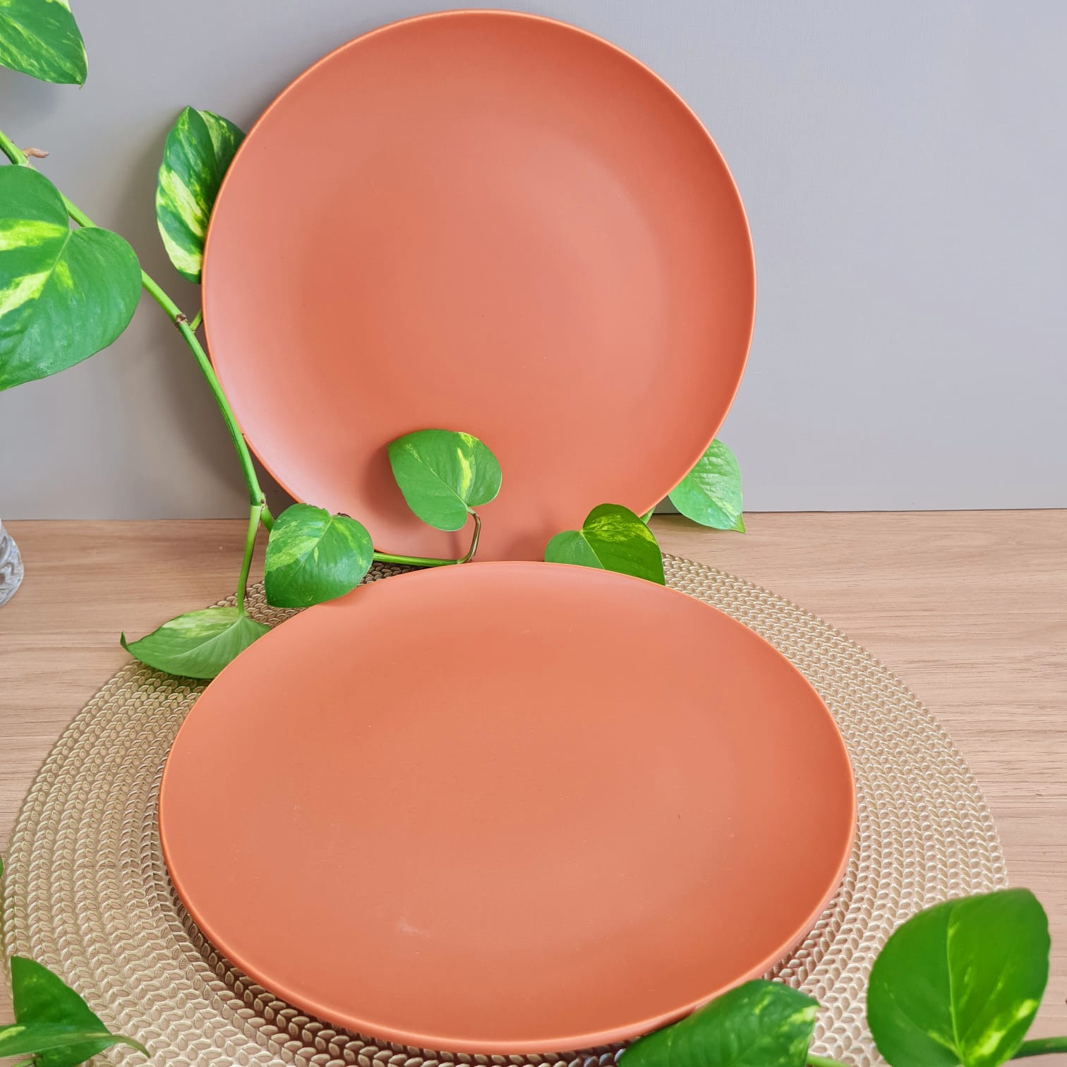 PRATO DE SOBREMESA PORCELANA TERRACOTA