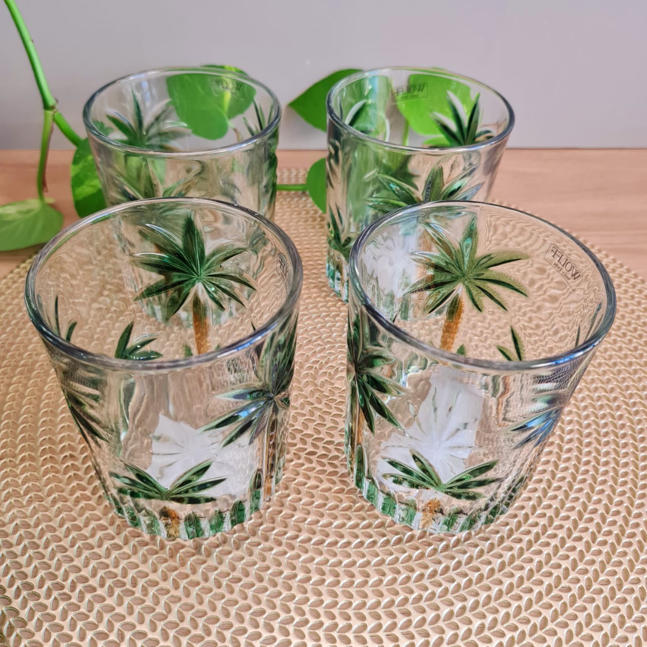 COPOS BAIXO DE CRISTAL WOLFF ESTAMPADO