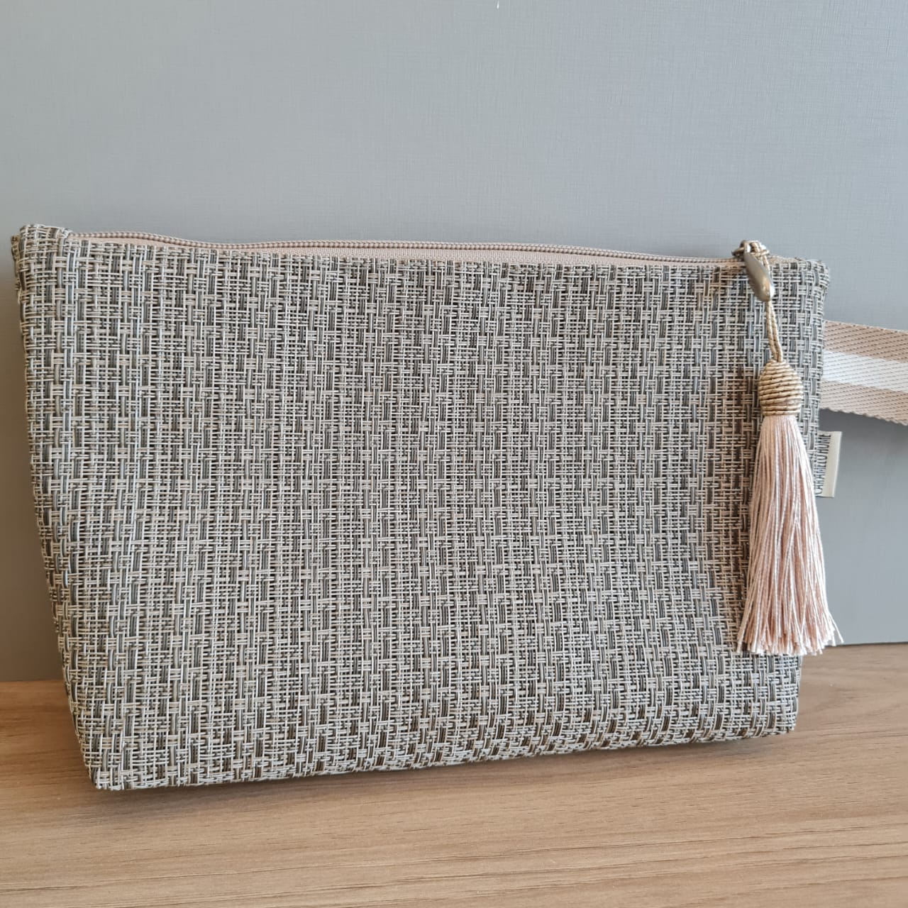 NECESSAIRE TELA DE NYLON CAPPUCCINO