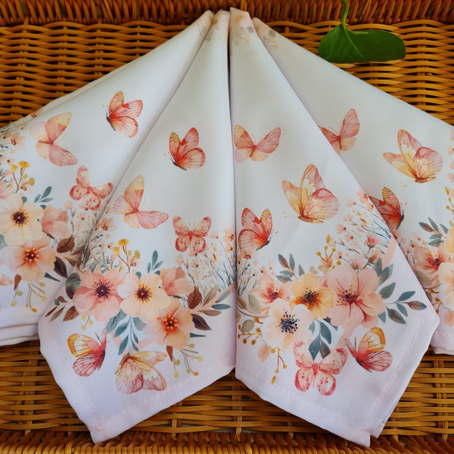 GUARDANAPO ESTAMPADO BORBOLETAS ROSA