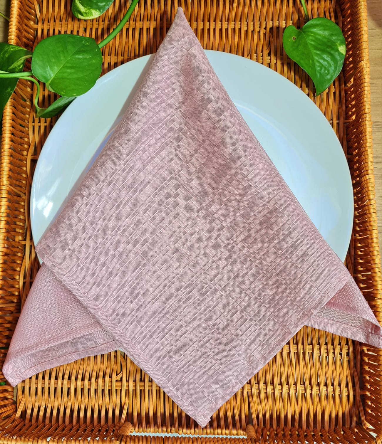 GUARDANAPO ROSE OXFORD MAQUINETADO